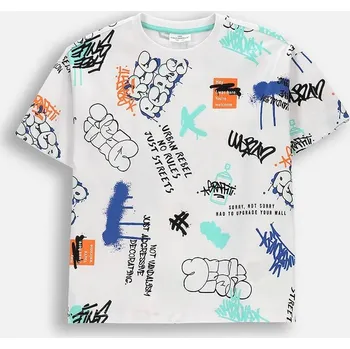 Dětské bavlněné tričko Coccodrillo WC6143201RBJ bílá 00X, vel. 152