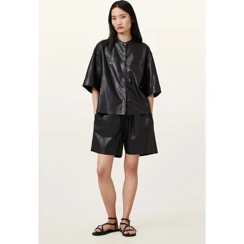 Pánské kraťasy Kožené šortky AllSaints ARLA W059TC černá 99X, vel. 36