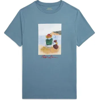 Chlapecké tričko Dětské bavlněné tričko Polo Ralph Lauren 323A12424001 modrá 55X, vel. 163-174