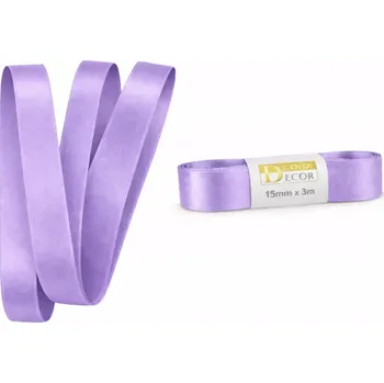 Stuha Stuha saténová levandulová - skládaná 15mm x 3m (6,-Kč/m) (Levandulová saténová stuha, skládaná ( bez plastové cívky), kvalitní oboustranný satén)
