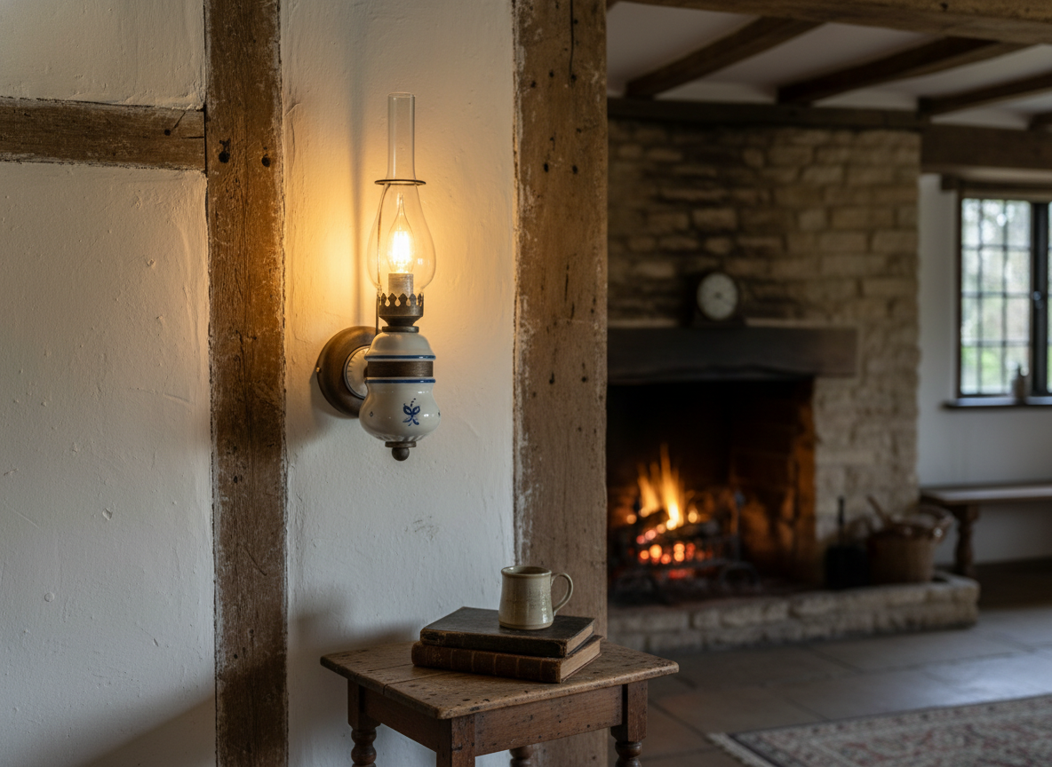 Ferroluce C560/C Nástěnná elektrická petrolejka Pompei