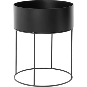 Květináč Květináč Plant Box Round, Black – Ferm Living