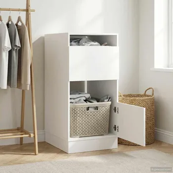 Policová skříň Skříň na prádlo Bílá 50 x 68 x 102 cm Kompozitní dřevo