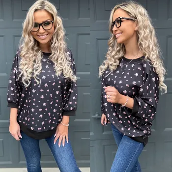 Dámská mikina Máslová mikina BLOSSOM Barva: Černá