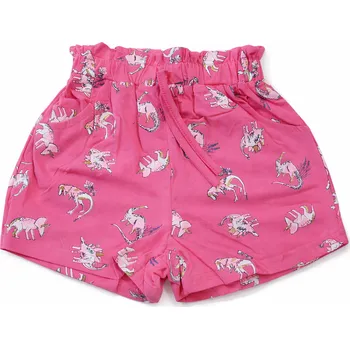 xcena Dívčí elastické kraťasy růžové s dinosaury Velikost: 128