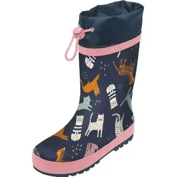 Pláštěnka Payshoes dětské gumové holínky z přírodního kaučuku s bavlněnou podšívkou vzor kočičky