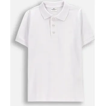 Dětská bavlněná polokošile Coccodrillo WC6143601EJB bílá 00X, vel. 164