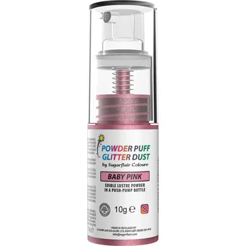Přisada na vaření a pečení SUGARFLAIR Prachový lesk v rozprašovači Baby pink (Růžová)