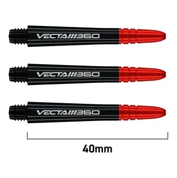 Příslušenství pro šipky Násadky Winmau Vecta Blade 360 Black Medium