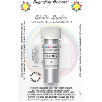 Potravinářské barvivo SUGARFLAIR Platinum (stříbrná) - Barva prachová s leskem