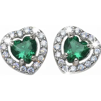 Náušnice Ewena Ocelové náušnice se zeleným zirkonem-Nerina-EW 321