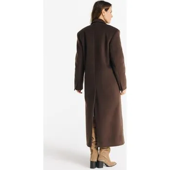 Dámský kabát Salme Vlněný kabát Magda Hnědá Regular Fit 36