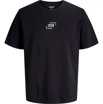 Pánské tričko Pánské tričko s potiskem ve velké velikosti Jack & Jones 12269038 černé (5XL)