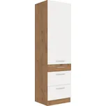 FN Kuchyňská skříňka Vega 60 DKS 210 3S1F dub lancelot/bílý lesk