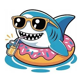 Fototapeta Nažehlovačka Termo Aplikace Nálepka na Oblečení Žralok Žralok Bazén