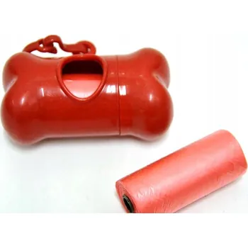 sáček na exkrement POUZDRO s karabinou - KOSTKA na psí exkrementy + SÁČKY 15 ks