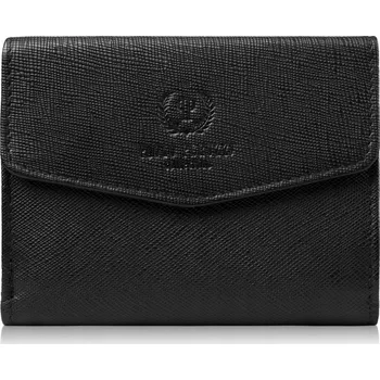 Peněženka Dámská peněženka z pravé kůže Saffiano s RFID ochranou Paolo Peruzzi Černá