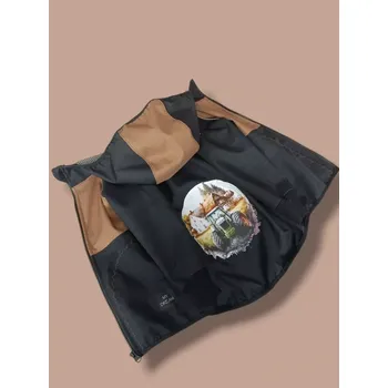 Pánská větrovka Bunda jarní/celoroční vel.110 (Černá/ cappuccino/traktor )