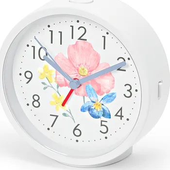 Budík 728421 - Tchibo - Budík s podsvícením - barva: bílá