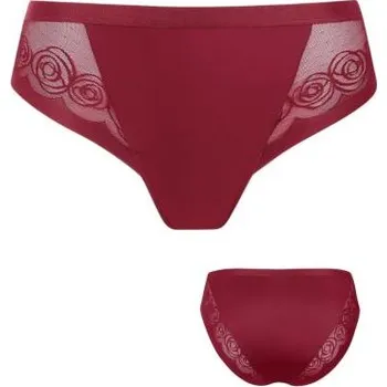 Kalhotky Dámské kalhotky Lisca RUBY 22373 vínové vínová 48