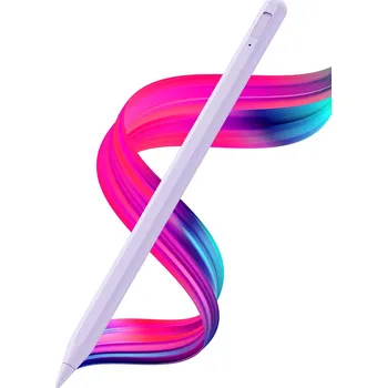 Techsuit - Stylus Pen (AC10SH) - pro iPad, Bluetooth, Type-C, 125mAh, odmítání dlaní, vyměnitelná hrotová špička Apple - Mystic Lilac