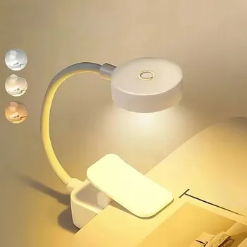 Lampička LED LAMPičKA NA ČTENÍ KNIH NOČNÍ STOLNÍ BEZDRÁTOVÁ USB S KLIPEM