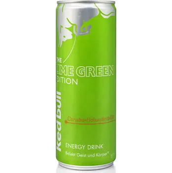 Nealkoholický nápoj RedBull Red Bull The Lime Green Edition 250ml [AT] Curuba-Holunderblute