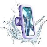 Techsuit - Držák na telefon (LC-999) - nástěnné pouzdro, proti zamlžování, výsuvné, nastavitelné, vodotěsné, pro telefony s úhlopříčkou 4-7 palců - fialové