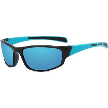 cyklistické brýle Techsuit - Cyklistické brýle (9937) - pro cyklistiku, sportovní outdoorové aktivity, PC, obdélníkový tvar, unisex - černá / modrá