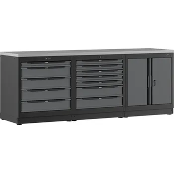 Dílenský stůl Vigor V6000-3P1XLD-X, Sestava dílenského nábytku, 2588 mm × 700 mm × 994 mm