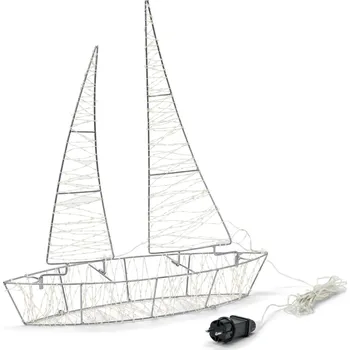 Venkovní osvětlení 728381 - Tchibo - 3D venkovní loďka s LED - barva: stříbrná