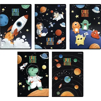 Sešit Sešit s mřížkou, formát A5, 16 listů, TOP-2000 Space Adventure