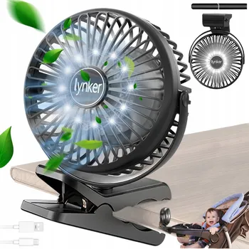 Domácí ventilátor Mini ventilátor Bedee s displejem, malý ventilátor černý