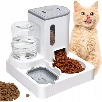 Miska pro psa MODERNÍ KRMÍTKO 2 V 1 PRO PSA KOČKU S DÁVKOVAČEM VODY A KRMIVA