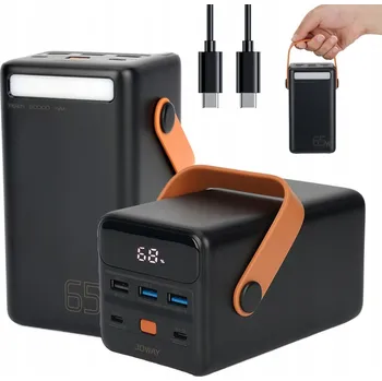 Powerbanka POWERBANKA 50000mAh 5 PORTŮ USB-A/USB-C RYCHLÉ NABÍJENÍ PD 65W + SVÍTILNA