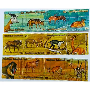 Sběratelství Sestava známek -Burundi - divoká fauna