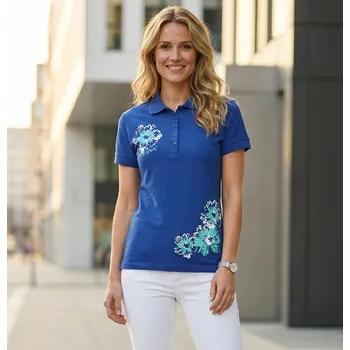 Dámské tričko Dámské triko s límečkem ALTISPORT CARRYOVER ALW016210 KRÁLOVSKÁ MODRÁ S