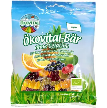 Bonbon Bonbóny ovocné Medvídci bez želatiny BIO, vegan - Ökovital 80g