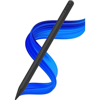 Techsuit - Stylus Pen (AC10SH) - pro iPad, Bluetooth, Type-C, 125mAh, odmítání dlaní, vyměnitelná hrot Apple - Black Diamond