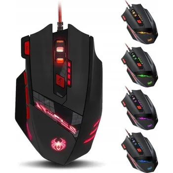Myš MYŠ ZELOTES T-90 9200 DPI 8 TLAČÍTEK ČERNO-ČERVENÁ
