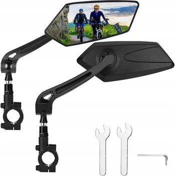 Zrcátko pro motocykl ZPĚTNÁ ZRCÁTKA NA KOLO SADA OTOČNÝCH ZRCÁTEK NA ŘÍDÍTKA 360° 2KS