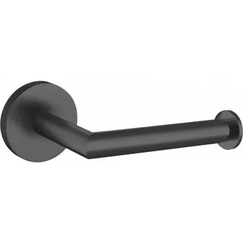 Držák na toaletní papír Omnires Modern Project, kovový, černý, 15,4 x 6 x 9 cm