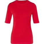 727911 - Tchibo - Triko basic s polodlouhým rukávem - pro ženy - vel. XXL 52/54 - barva: červená