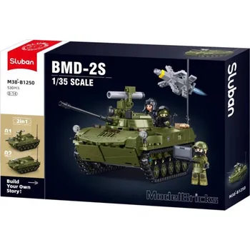 Stavebnice Sluban Sluban Model Bricks Bojové vozidlo BMD-25 530 dílků + 3 figurky (stavebnice)