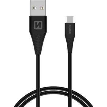 Datový kabel SWISSTEN Datový kabel TPU USB/USB-C SuperCharge 5 A, 1,5 m Barva: Černá
