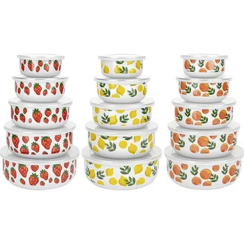 Florina Smaltované misky FRUIT 5ks mix