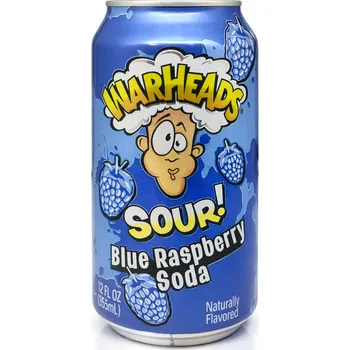 Limonáda Warheads Sour Soda Blue Raspberry 355ml {USA}
