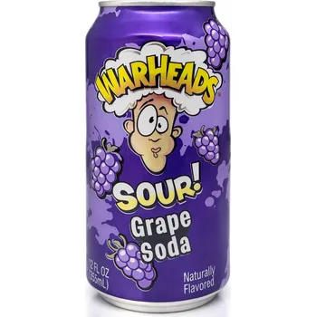 Limonáda Warheads Sour Soda Grape 355ml [USA]