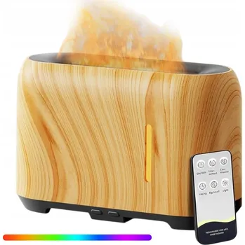 Zvlhčovač vzduchu DIFUZÉR ZVLHČOVAČ VZDUCHU VZDUCHU NOČNÍ LAMPA LED EFEKT PLAMENE KAMNA