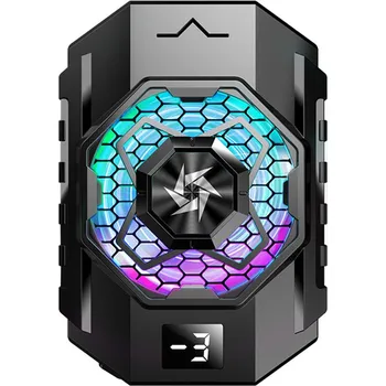 Techsuit - Chladicí box na telefon (SL31) - s digitálním displejem, tlačítkem Gear, světly, rychlým chlazením - černý